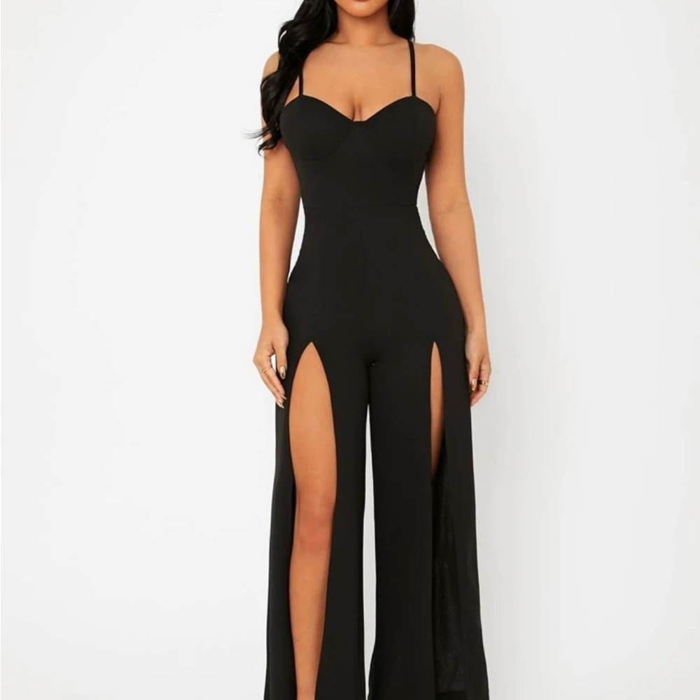 Chic Black Strappy Jumpsuit